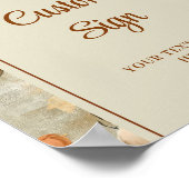 Romantic Boho Terracotta Sage Green Personalized  Poster (Ecke)