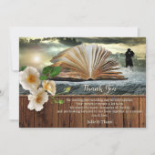 Romantic Book Lovers Wedding Thank You Card Save The Date (Vorderseite)