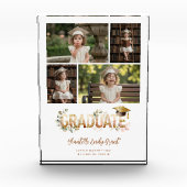 Romantic Botanical 5 Photo Graduation Keepsake Fotoblock (Vorderseite)