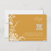 Romantic Botanical Arch Garden Amber Fall Wedding RSVP Karte (Vorderseite)