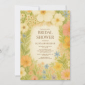 Romantic Botanical Garden Floral Bridal Shower Einladung (Vorderseite)