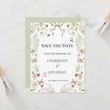 Romantic Botanical Garden Save the Date |