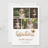 Romantic Botanical Kindergarten Grad 5-Photo Ankündigung (Vorderseite)