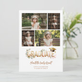 Romantic Botanical Kindergarten Grad 5-Photo Ankündigung (Stehend Vorderseite)