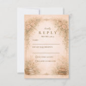 Romantic Botanical Wildflower Garden Wedding RSVP Karte (Vorderseite)