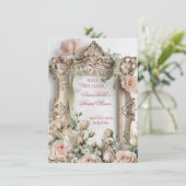 Romantic Bridal Shower Save the Date | Blush Rose  (Stehend Vorderseite)