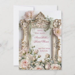 Romantic Bridal Shower Save the Date | Blush Rose 