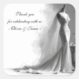 Romantic Bridal Sketch Wedding Sticker - Perfume