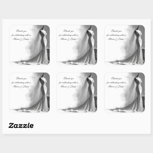 Romantic Bridal Sketch Wedding Sticker - Perfume (Blatt)