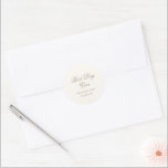 Romantic Brown Elegant Wedding Runder Aufkleber<br><div class="desc">This design is part of a romantic and elegant wedding invitation suite.</div>