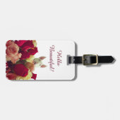 Romantic Bull Terrier Gepäckanhänger (Vorderseite horizontal)