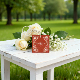 Romantic Burnt Orange Mr & Mrs Acrylic Schlüsselan Schlüsselanhänger