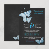 Romantic Butterflies wedding invitation Einladung (Vorne/Hinten)
