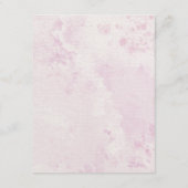 Romantic Café Sketch Blush Wedding Details Begleitkarte (Rückseite)