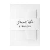 Romantic Calligraphy | Flourish Wedding Einladungsbanderole (Vorderseite Beispiel)