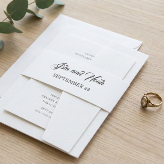 Romantic Calligraphy | Flourish Wedding Einladungsbanderole