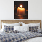 Romantic Candlelight Glow – Minimal Valentine’s Da Leinwanddruck (Insitu (Schlafzimmer))
