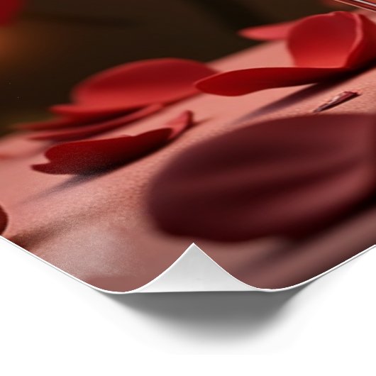 Romantic Candlelight Wine Poster (Ecke)