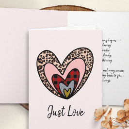 Romantic Card – Just Love Hearts Feiertagskarte
