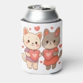 Romantic Cats Heart Can Cooler Dosenkühler (Kanne Rückseite)