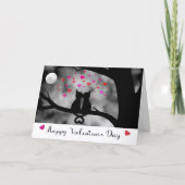Romantic Cats Under Moon Valentine Card            Karte (Vorderseite)