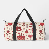 Romantic Celebration Doodle Pattern Duffle Bag (Vorderseite)