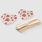 Romantic Celebration Doodle Pattern Fächer (Non-assembled)