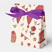 Romantic Celebration Doodle Pattern Geschenkschachtel (Vorderseite)