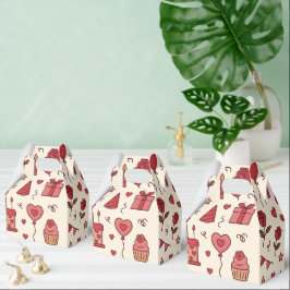 Romantic Celebration Doodle Pattern Geschenkschachtel