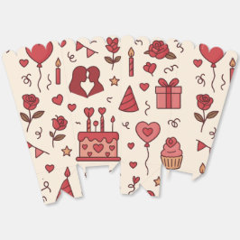 Romantic Celebration Doodle Pattern Geschenkschachtel