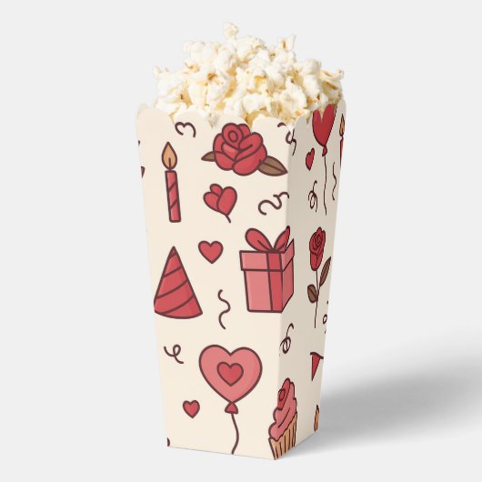 Romantic Celebration Doodle Pattern Geschenkschachtel (Geplatzt)