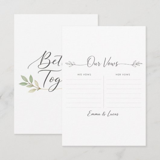 Romantic Ceremony Quote Template Begleitkarte (Vorne/Hinten)