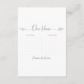 Romantic Ceremony Quote Template Begleitkarte (Vorderseite)