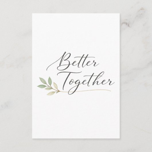 Romantic Ceremony Quote Template Begleitkarte (Rückseite)