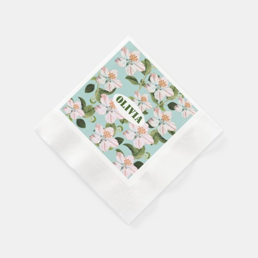 Romantic cherry blossom serviette (Ecke)