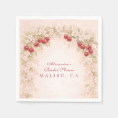 Romantic Cherry Orchard Florals Bridal Shower Serviette (Vorderseite)