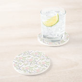 Romantic Chic Blush Pink Flowers Getränkeuntersetzer (Seite)