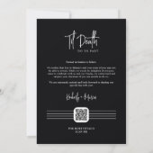Romantic Chic Charming Gothic Couple Wedding Save The Date (Rückseite)