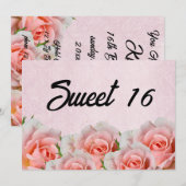 Romantic chic floral foliage elegance  einladung (Vorne/Hinten)