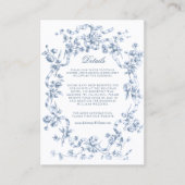 Romantic Chic French Rose Botanical Wedding Begleitkarte (Vorderseite)