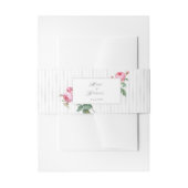 Romantic Chic French Rose Botanical Wedding Einladungsbanderole (Vorderseite Beispiel)