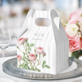 Romantic Chic French Rose Botanical Wedding Geschenkschachtel