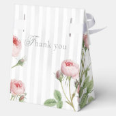 Romantic Chic French Rose Botanical Wedding Geschenkschachtel (Rückseite)