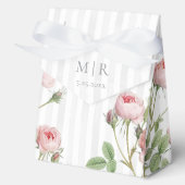 Romantic Chic French Rose Botanical Wedding Geschenkschachtel (Vorderseite)