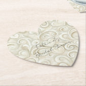 Romantic Chic Heart Swirls Bridal Shower Untersetzer (angewinkelt)