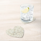 Romantic Chic Heart Swirls Bridal Shower Untersetzer (Vor Ort)
