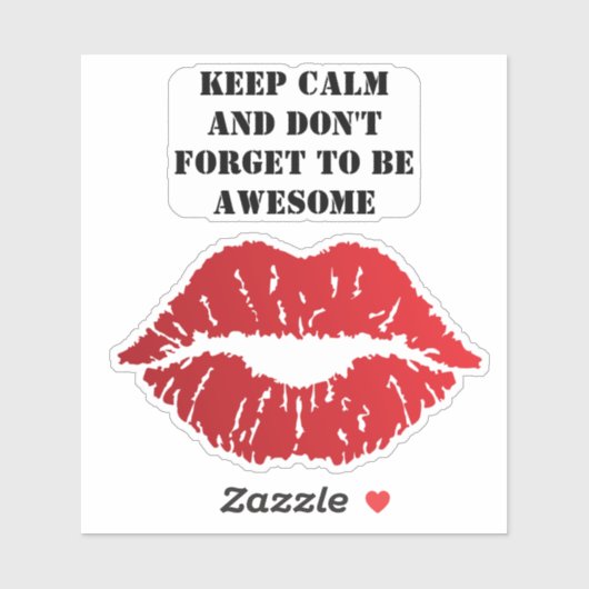 Romantic chic luxe red lips aufkleber (Blatt)