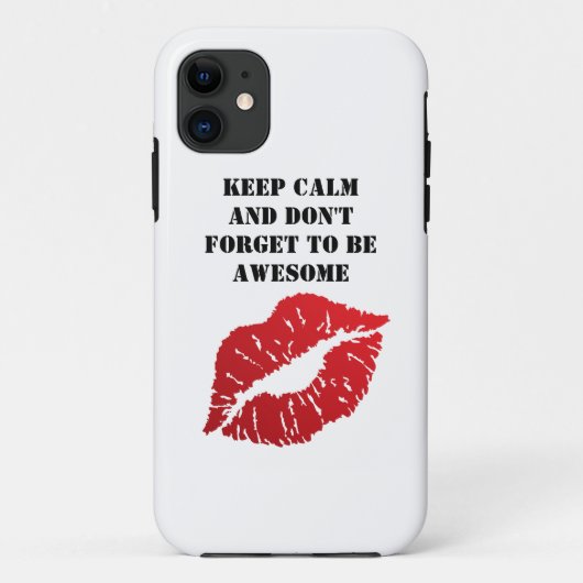 Romantic chic luxe red lips Case-Mate iPhone hülle (Rückseite)