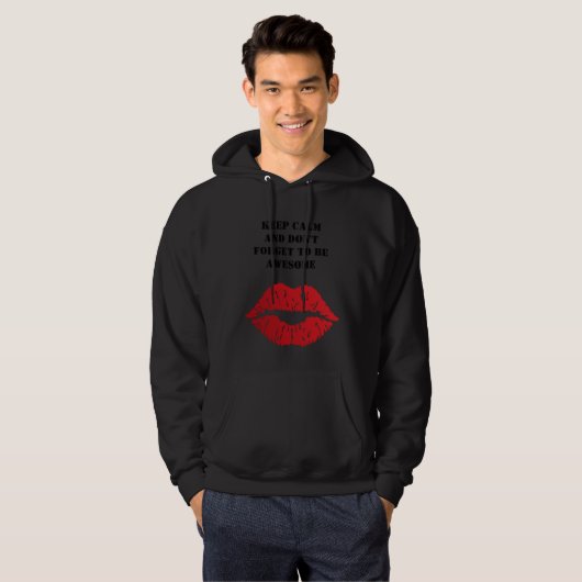 Romantic chic luxe red lips hoodie (Vorne ganz)