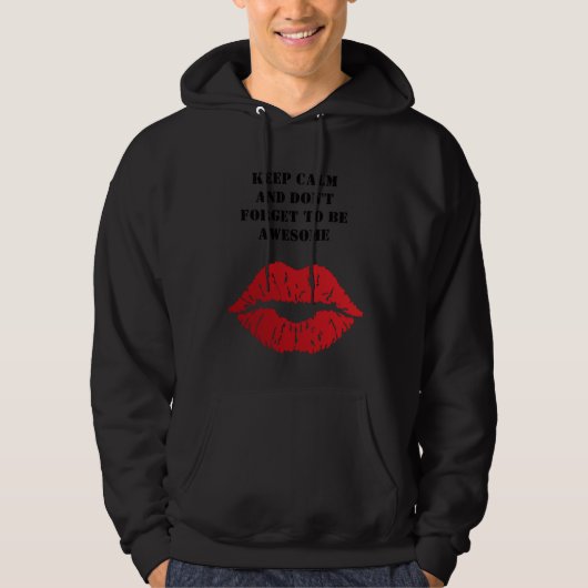 Romantic chic luxe red lips hoodie (Vorderseite)